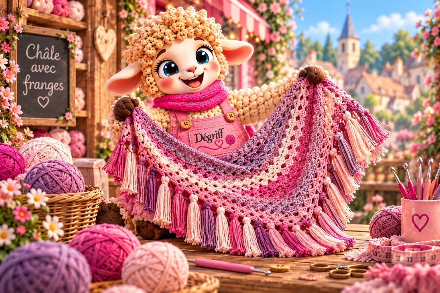 Le maxi châle à franges : la pièce doudou à tricoter cet hiver